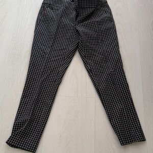LOFT Men's Black and White Checkered Dress Pants
